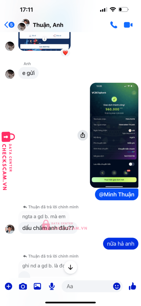 793476378 Tran Minh Thuan VIB bị cảnh báo lừa đảo scam