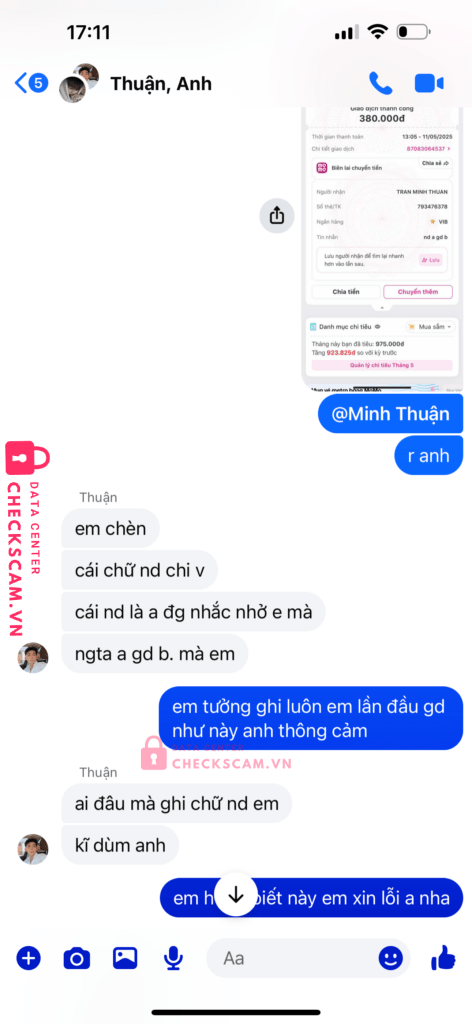 793476378 Tran Minh Thuan VIB bị cảnh báo lừa đảo scam