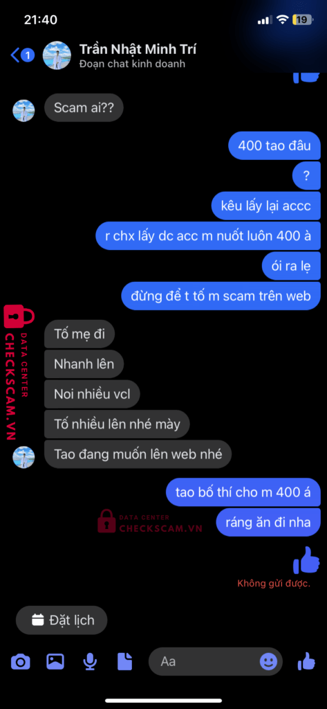 3219386688 Le Thi Thanh Diem MB bị cảnh báo lừa đảo scam