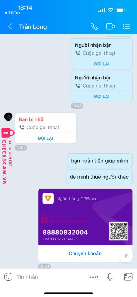 6660008880 Quach Dang Minh Tien Techcombank bị cảnh báo lừa đảo scam
