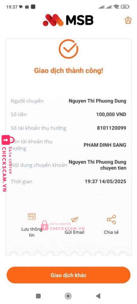 8101120099 Pham Dinh Sang MB bị cảnh báo lừa đảo scam