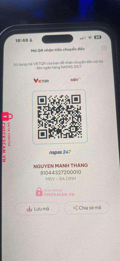 81044327200010 NGUYEN MANH THANG MBV bị cảnh báo lừa đảo scam