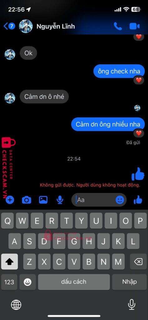 8122999999999 Nguyen Quang Linh MB bị cảnh báo lừa đảo scam