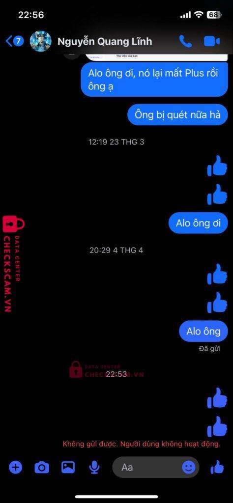 8122999999999 Nguyen Quang Linh MB bị cảnh báo lừa đảo scam