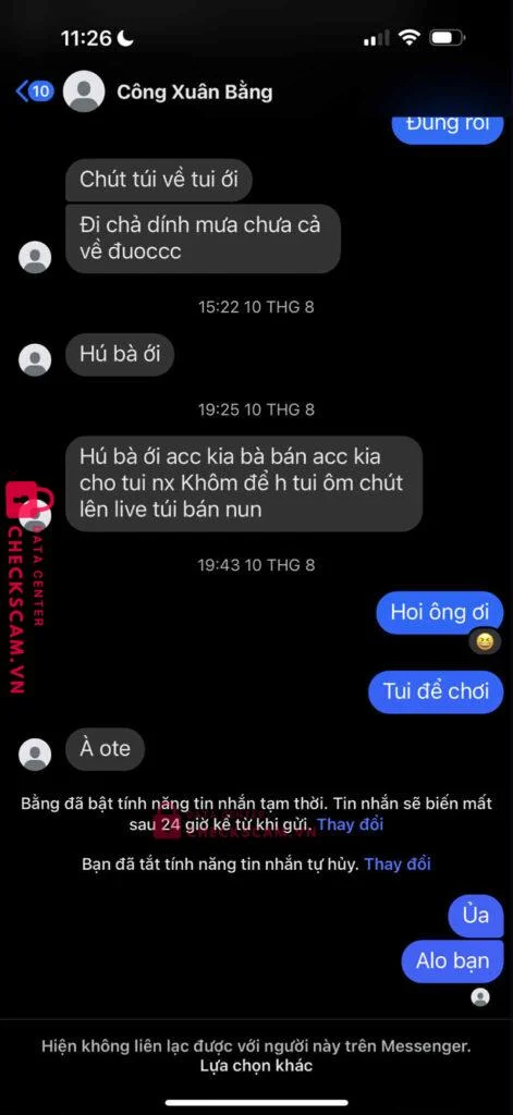 8214022008 CONG XUAN BANG MB bị cảnh báo lừa đảo scam
