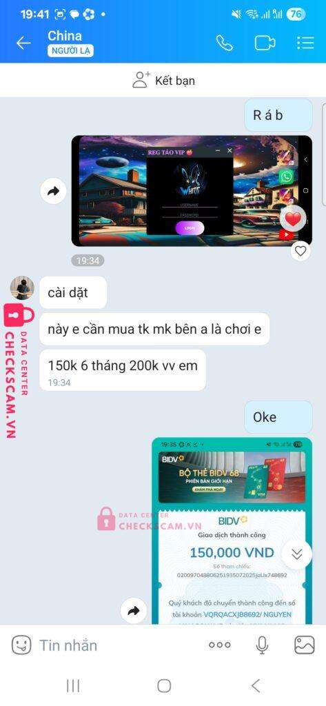 83860505099999 NGUYEN VAN SON MB bị cảnh báo lừa đảo scam