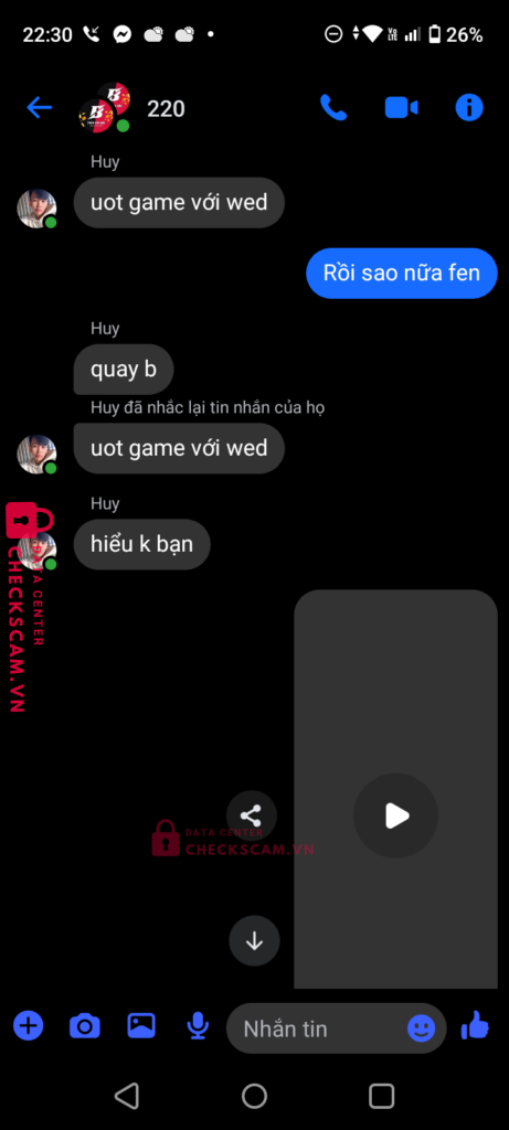 84012345699 TRAN GIA BAO MB bị cảnh báo lừa đảo scam
