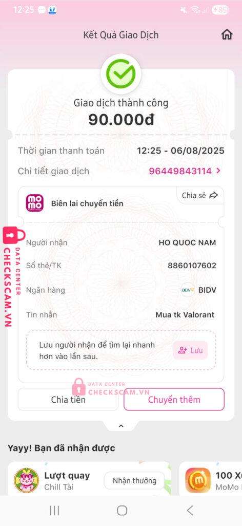 8860107602 HO QUOC NAM BIDV bị cảnh báo lừa đảo scam
