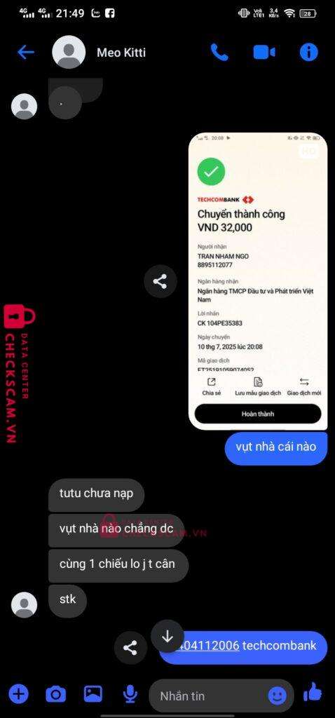 8860426282 TRAN BAO THY BIDV bị cảnh báo lừa đảo scam
