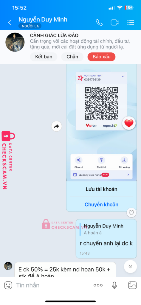 8864911076 NGUYEN DUY MINH BIDV bị cảnh báo lừa đảo scam