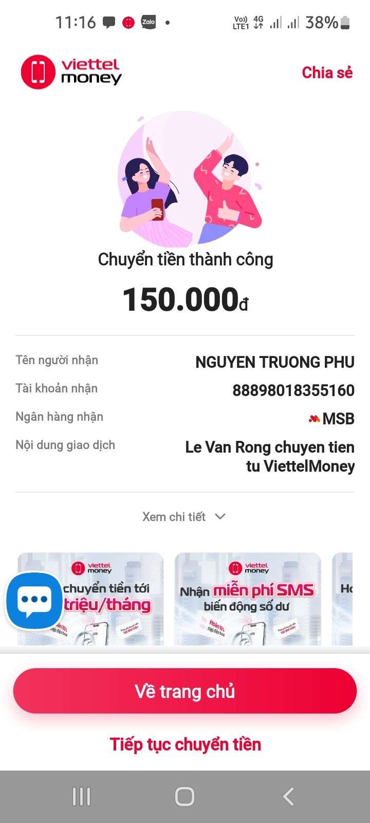 88898018355160 NGUYEN TRUONG PHU MSB bị cảnh báo lừa đảo scam