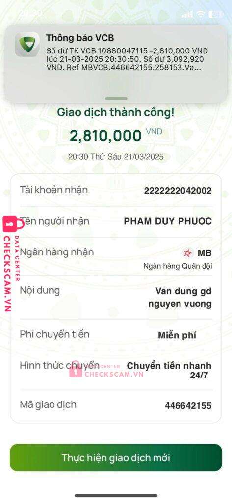 88898018550013 THAN VAN LUONG MSB bị cảnh báo lừa đảo scam