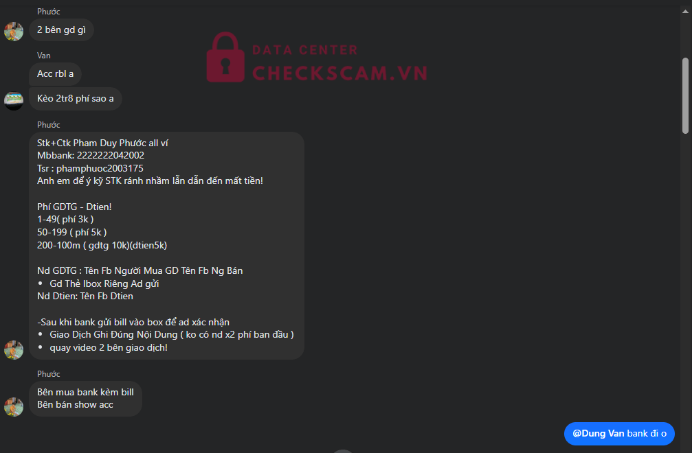 88898018550013 THAN VAN LUONG MSB bị cảnh báo lừa đảo scam