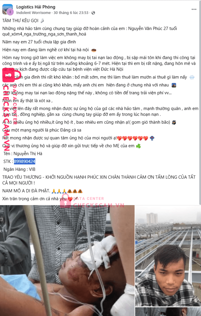 899890424 NGUYEN THI HA VIB bị cảnh báo lừa đảo scam