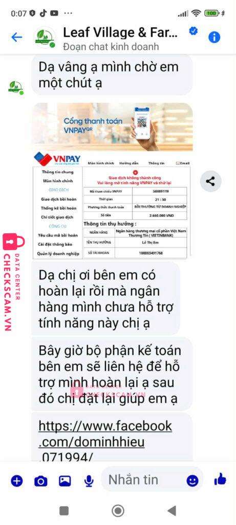 412532376 Na Sweets Co Ltd VP BANK bị cảnh báo lừa đảo scam