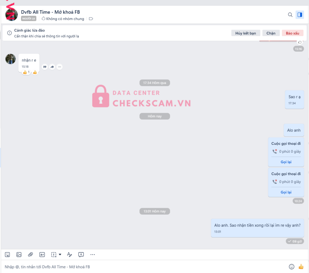 921175231 Do Tan Hiep VIB bị cảnh báo lừa đảo scam