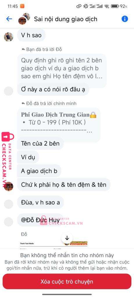 922105291 DO DUC HUY VIB bị cảnh báo lừa đảo scam