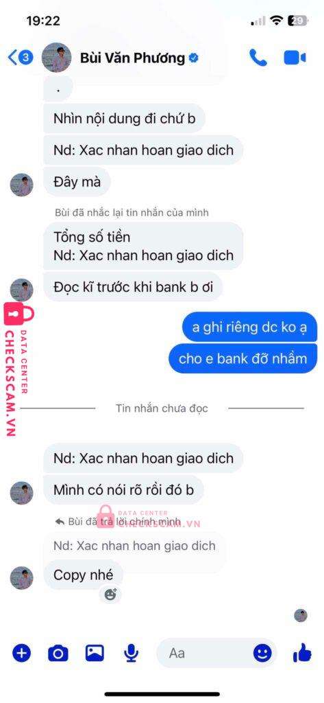 926400116 Bui Van Phuong VIB bị cảnh báo lừa đảo scam