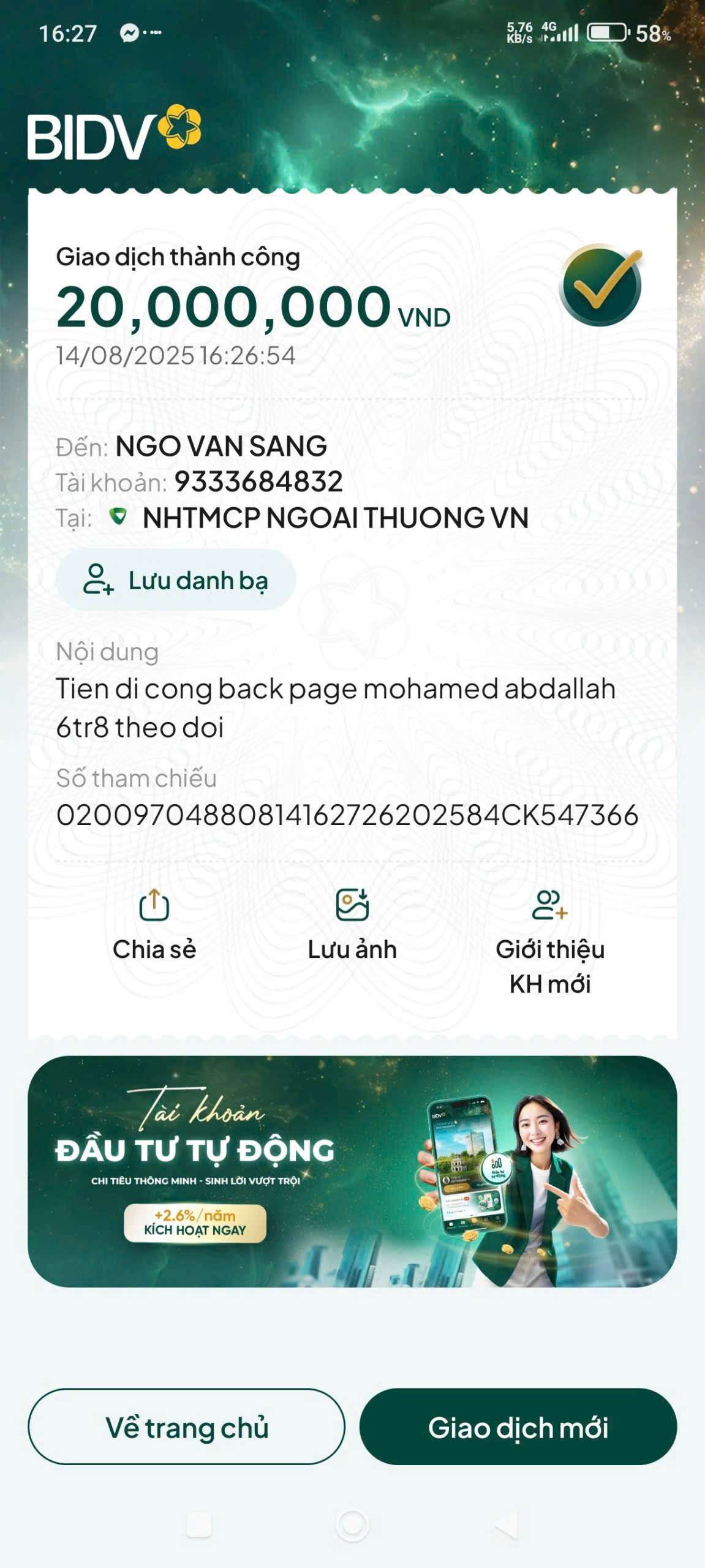 9333684832 Ngo Van Sang VCB bị cảnh báo lừa đảo scam