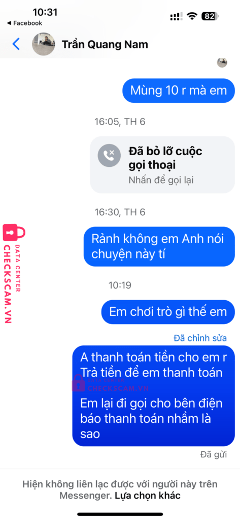 9363526286 TRAN QUANG NAM VCB bị cảnh báo lừa đảo scam