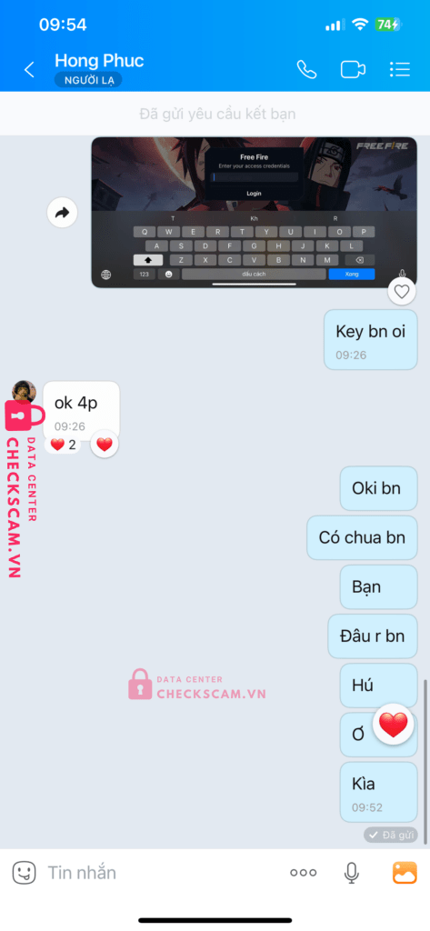 9582974524 PHAM HONG PHUC Vietcombank bị cảnh báo lừa đảo scam