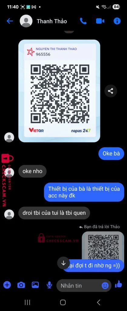 965556 NGUYEN THI THANH THAO MB bị cảnh báo lừa đảo scam