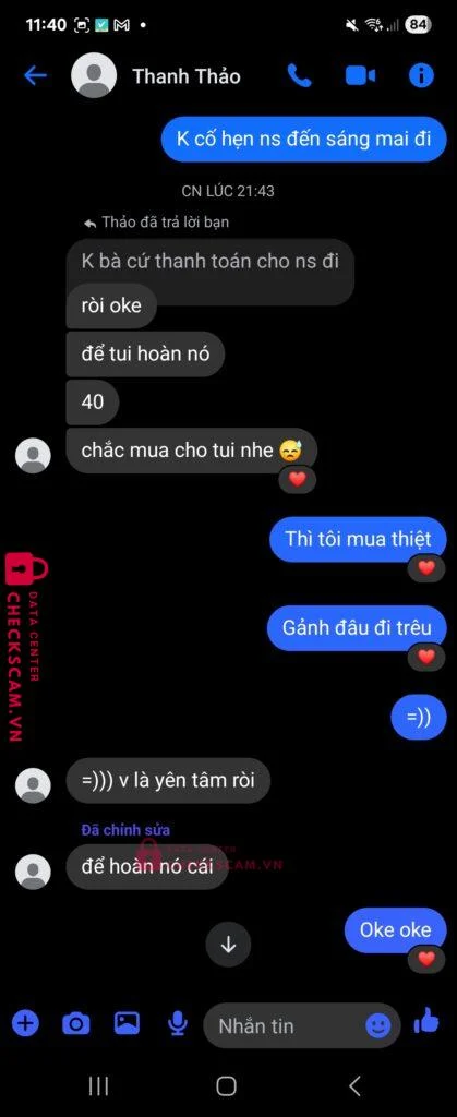 965556 NGUYEN THI THANH THAO MB bị cảnh báo lừa đảo scam