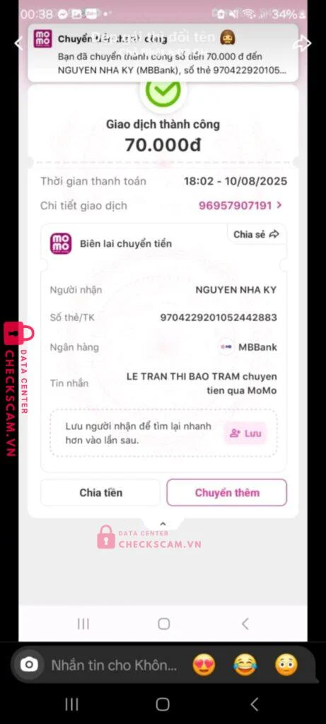 9704229201052442883 NGUYEN NHA KY MB bị cảnh báo lừa đảo scam