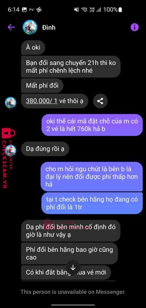 9704229205965880048 DINH NGOC AN MB bị cảnh báo lừa đảo scam