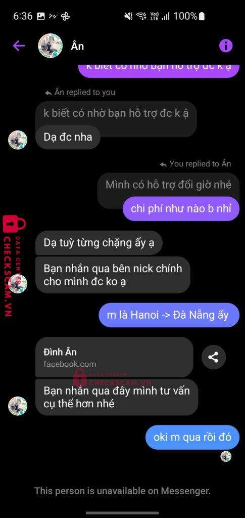 9704229205965880048 DINH NGOC AN MB bị cảnh báo lừa đảo scam