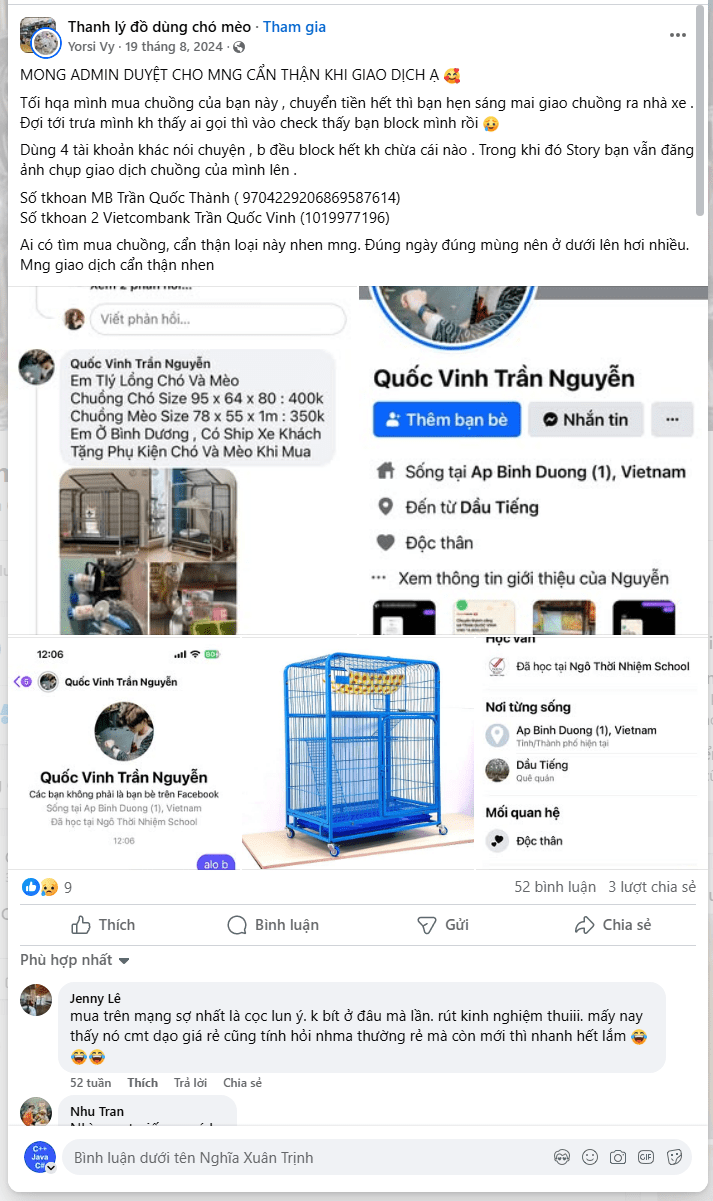 9704229206869587614 TRAN QUOC THANH MB bị cảnh báo lừa đảo scam