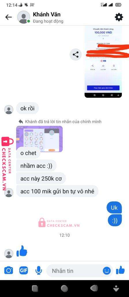 9704229207915681732 NGUYEN SY SON MB BANK bị cảnh báo lừa đảo scam