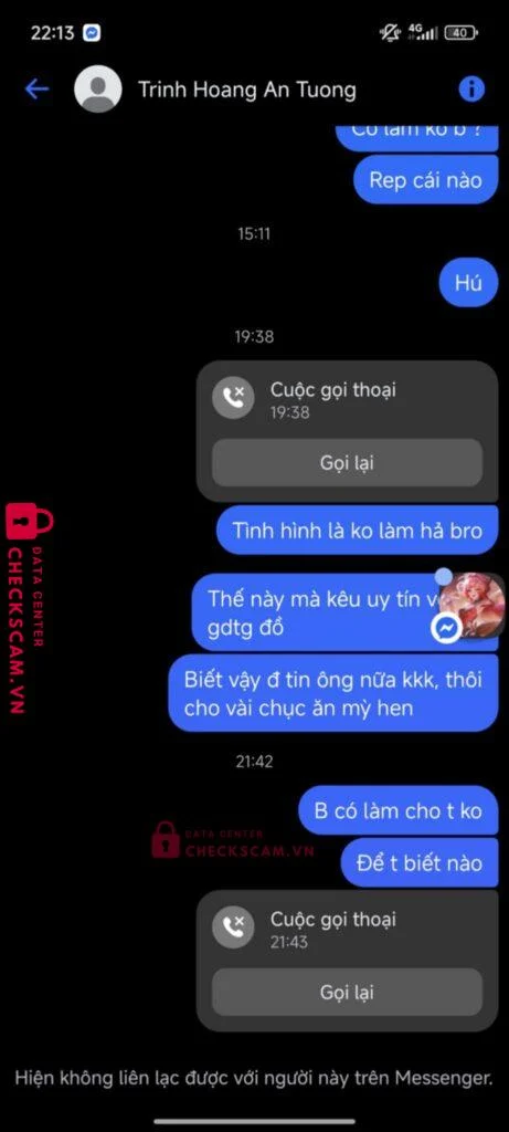 97493581 TRINH HOANG AN TUONG OCB bị cảnh báo lừa đảo scam