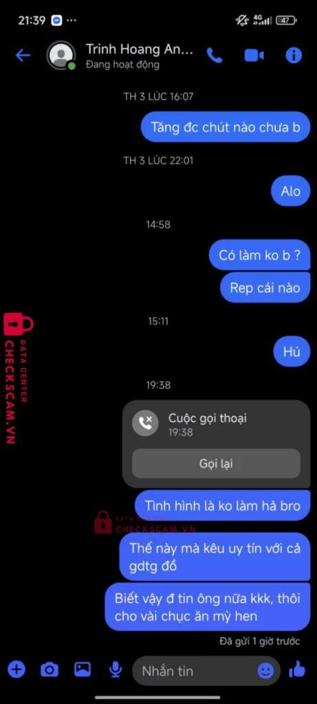 97493581 TRINH HOANG AN TUONG OCB bị cảnh báo lừa đảo scam