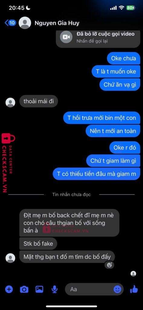9868655248 Cao Viet Duy VCB bị cảnh báo lừa đảo scam