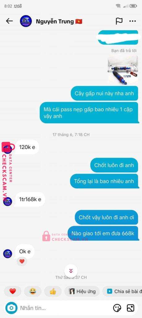 9899231699 NGUYEN QUANG TRUNG VCB bị cảnh báo lừa đảo scam