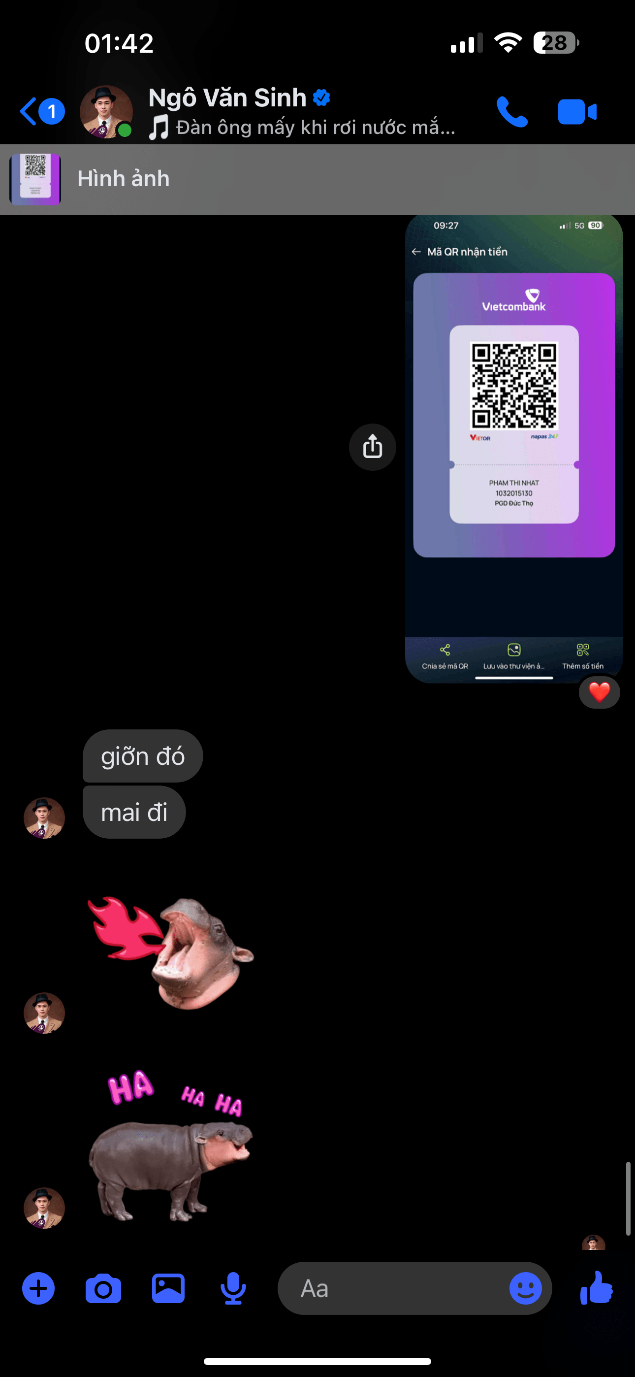 9961324447 NGO VAN SINH Vietcombank bị cảnh báo lừa đảo scam
