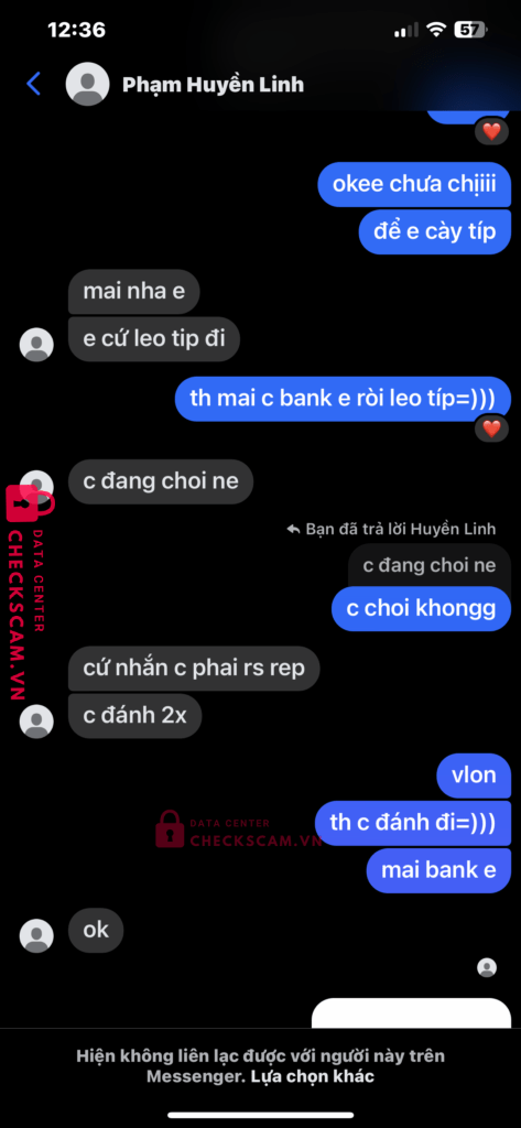9990964146796 PHAM THI HUYEN LINH HD BANK bị cảnh báo lừa đảo scam