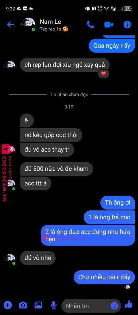 99929022008 LE HUU HOAI NAM MB Bank bị cảnh báo lừa đảo scam