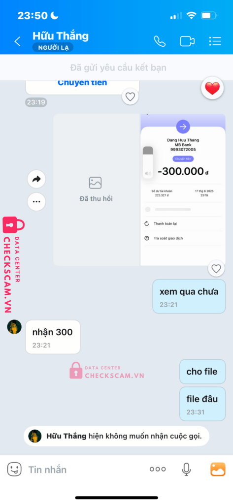 9993072005 DANG HUU THANG MB bị cảnh báo lừa đảo scam