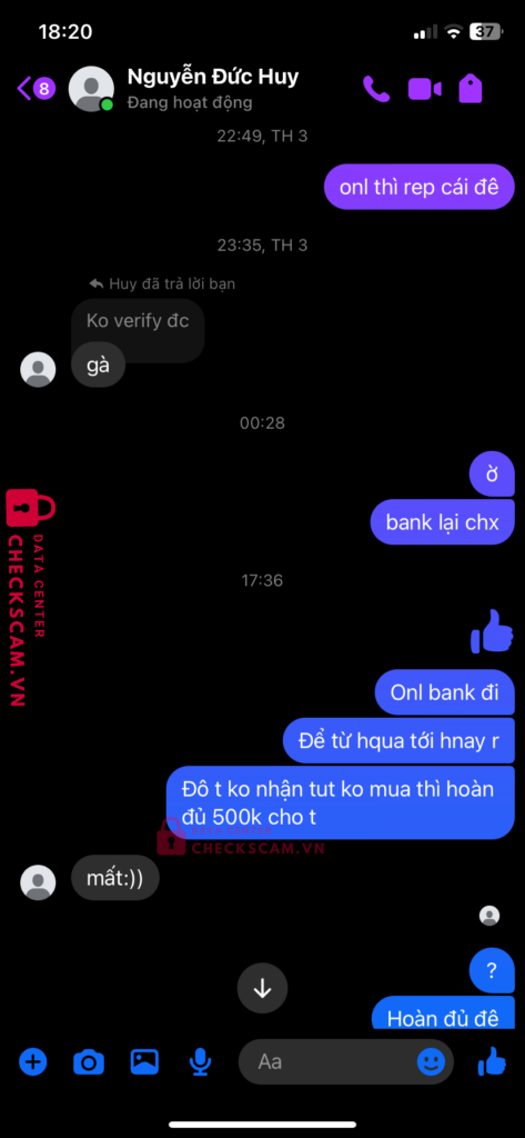 999919092008 NGUYEN DUC HUY MB bị cảnh báo lừa đảo scam