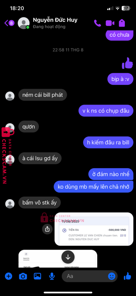 999919092008 NGUYEN DUC HUY MB bị cảnh báo lừa đảo scam