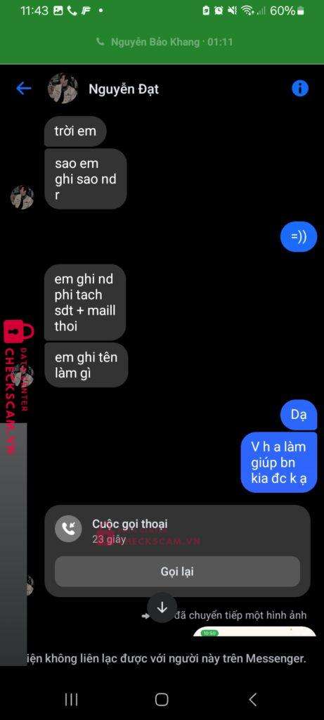 99999090909999 Nguyen Thanh Dat MB bị cảnh báo lừa đảo scam