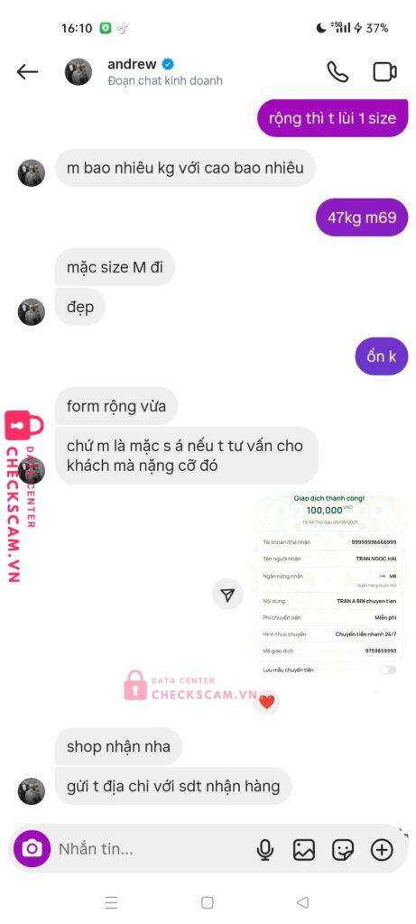 99999996666999 TRAN NGOC HAI MB bị cảnh báo lừa đảo scam
