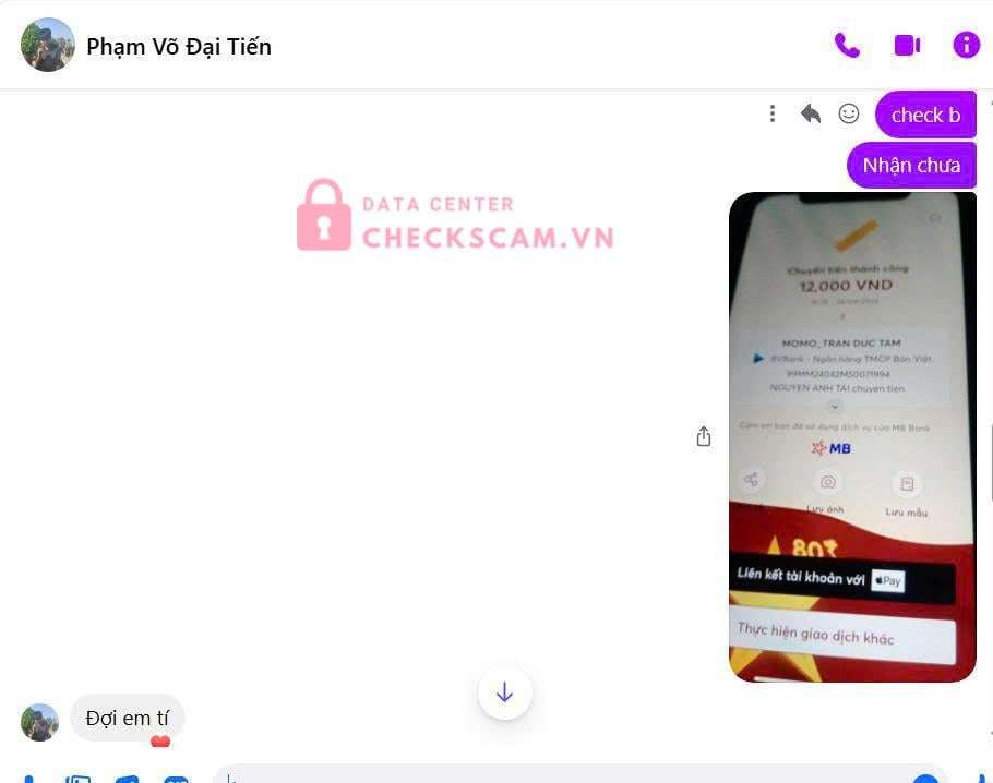 99MM24042M50071994 Tran Duc Tam BV BANK bị cảnh báo lừa đảo scam