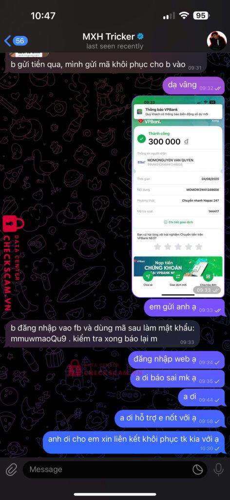 99MM24344M41248656 NGUYEN VAN QUYEN BV BANK bị cảnh báo lừa đảo scam