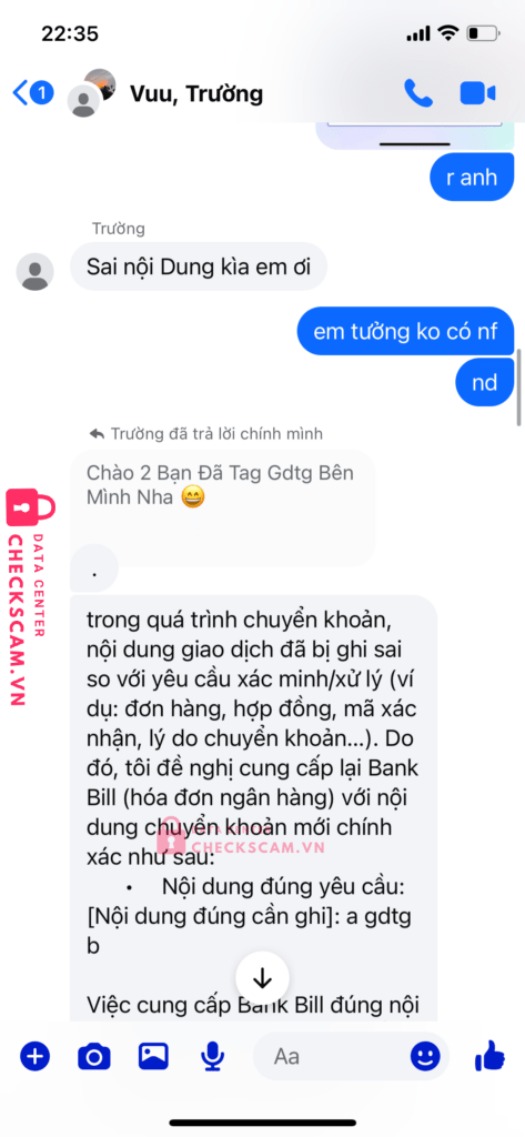 99MM25087M28000465 NGUYEN CANH TRUONG BV BANK bị cảnh báo lừa đảo scam