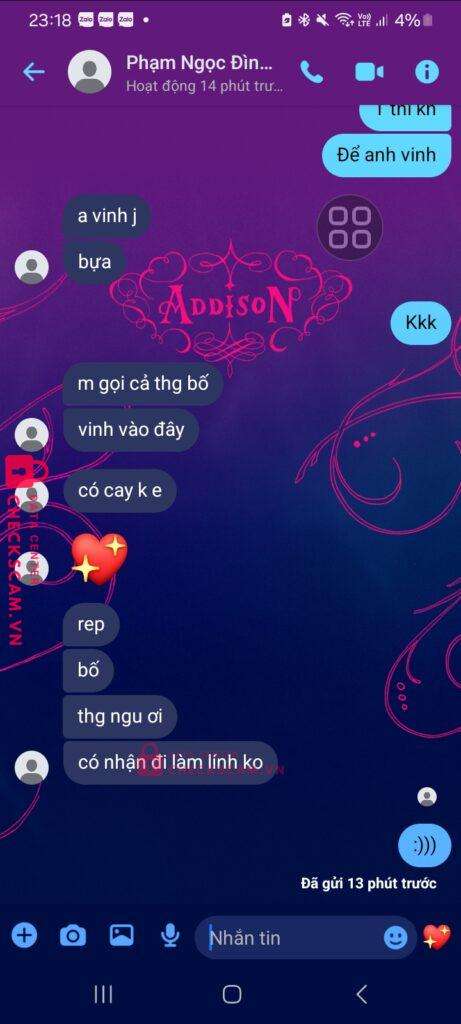 99MM25162M54000139 PHAM NGOC DINH KHIEM BV BANK bị cảnh báo lừa đảo scam