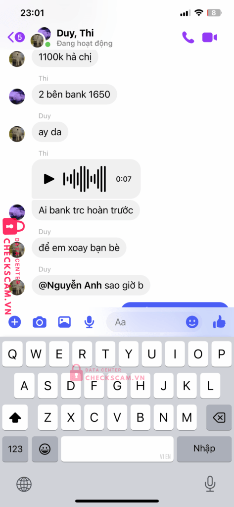 99MM25180M88000172 NGUYEN THI MONG THI BV BANK bị cảnh báo lừa đảo scam