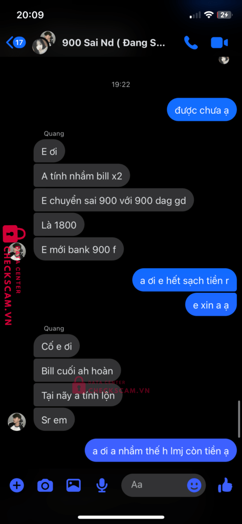 99MM25192M10000350 NGUYEN THANH QUANG BV BANK bị cảnh báo lừa đảo scam